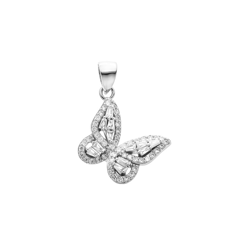 Srebrna zawieszka 925 Motyl świecący