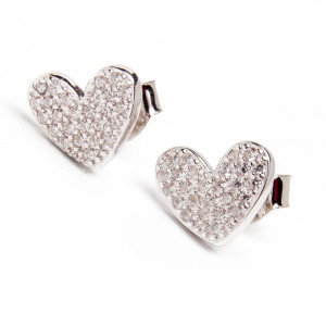 Srebrne kolczyki 925 serce