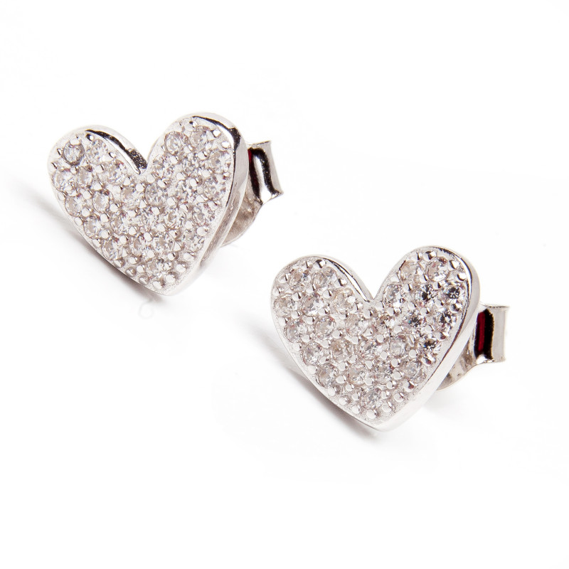 Srebrne kolczyki 925 serce