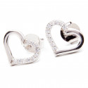 Srebrne kolczyki serce