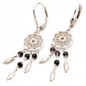 Srebrne kolczyki 925 Łapacz Snów cyrkonia