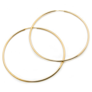 Pozłacane kolczyki koła 62 mm