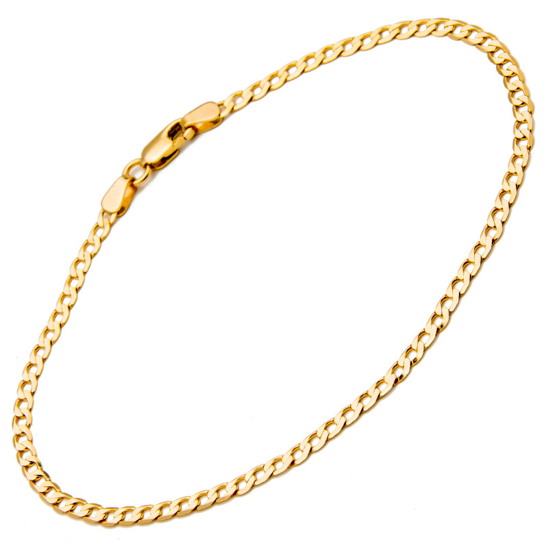 Złota Bransoletka pancerka 585 diamentowana