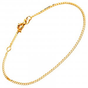 Złota Bransoletka pancerka zdobiona 585