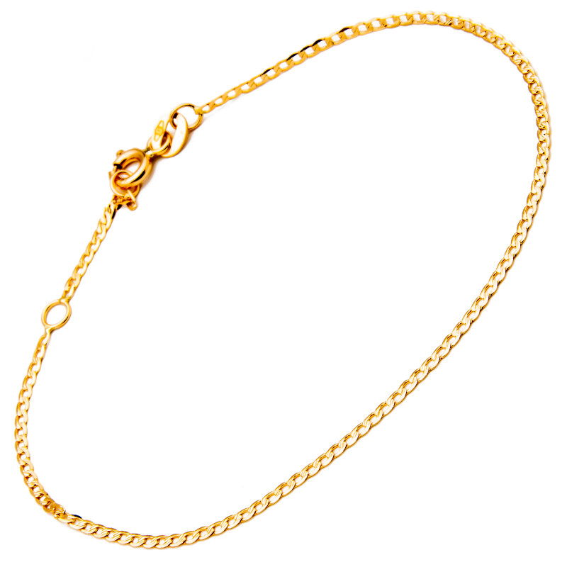 Złota Bransoletka pancerka zdobiona 585