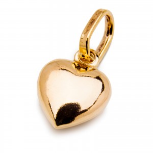 Złoty wisiorek 585 błyszczące serce