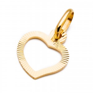 Złoty wisiorek 585 nacinane serce