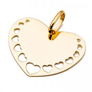 Złoty wisiorek 585 ażurowe serce