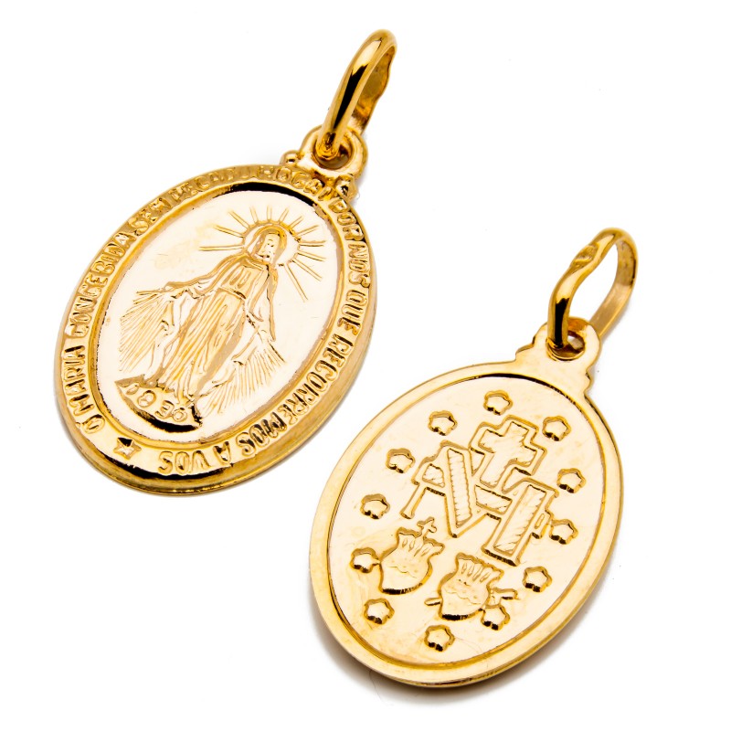 Złoty medalik 585 Matka Boska
