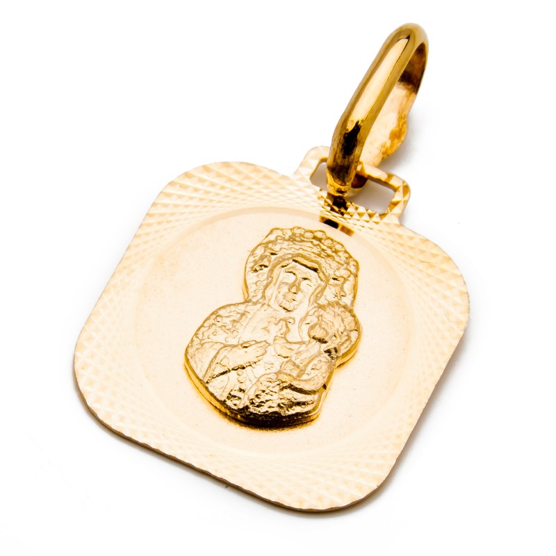 Złoty medalik 585 Matka Boska z dzieciątkiem