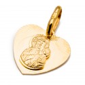 Złoty medalik 585 Matka Boska ażurowe koło
