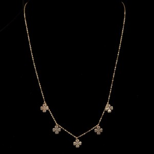 Złoty naszyjnik 585 czterolistne koniczyny