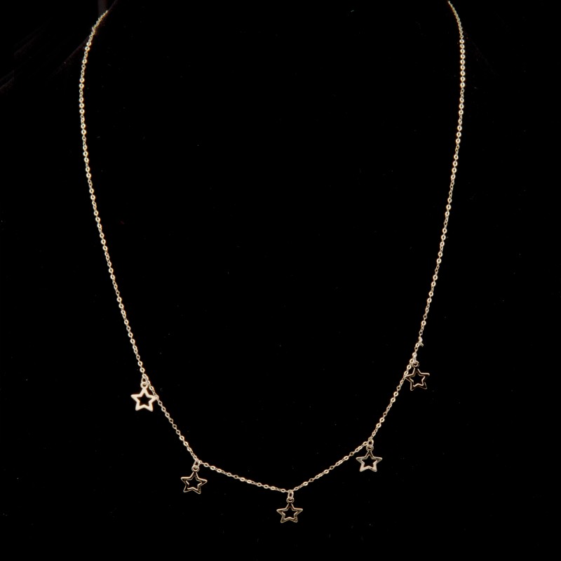 Złoty naszyjnik gwiazdy 585