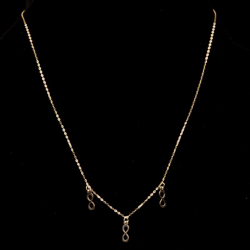 Złoty naszyjnik 585 Nieskończoność