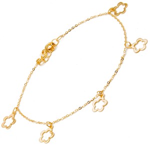 Złota Bransoletka 585 kwitnący kwiat