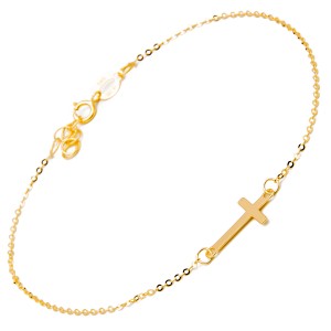 Złota Bransoletka 585 krzyżyk