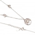 Srebrny naszyjnik srebrne serce cyrkonie