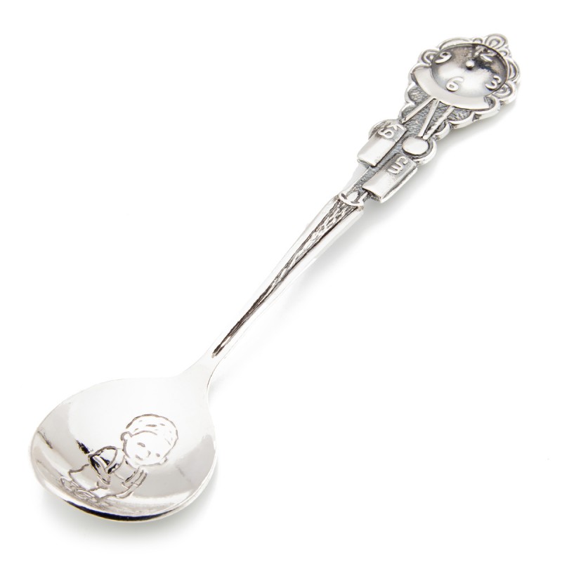 Srebrna łyżeczka pamiątka na Chrzest chłopiec