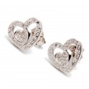 Srebrne kolczyki 925 Myszka Miki białe cyrkonie