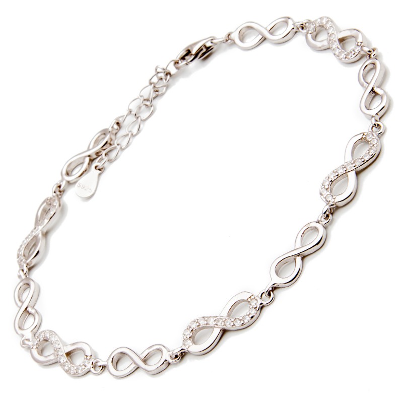 Srebrna bransoletka nieskończoność