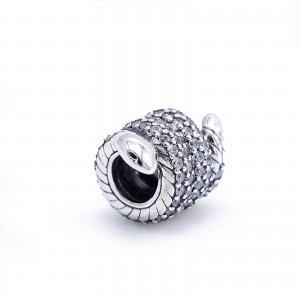 Srebrny charms Spleciona Żmija