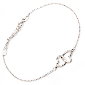 Srebrna bransoletka zakochane serca