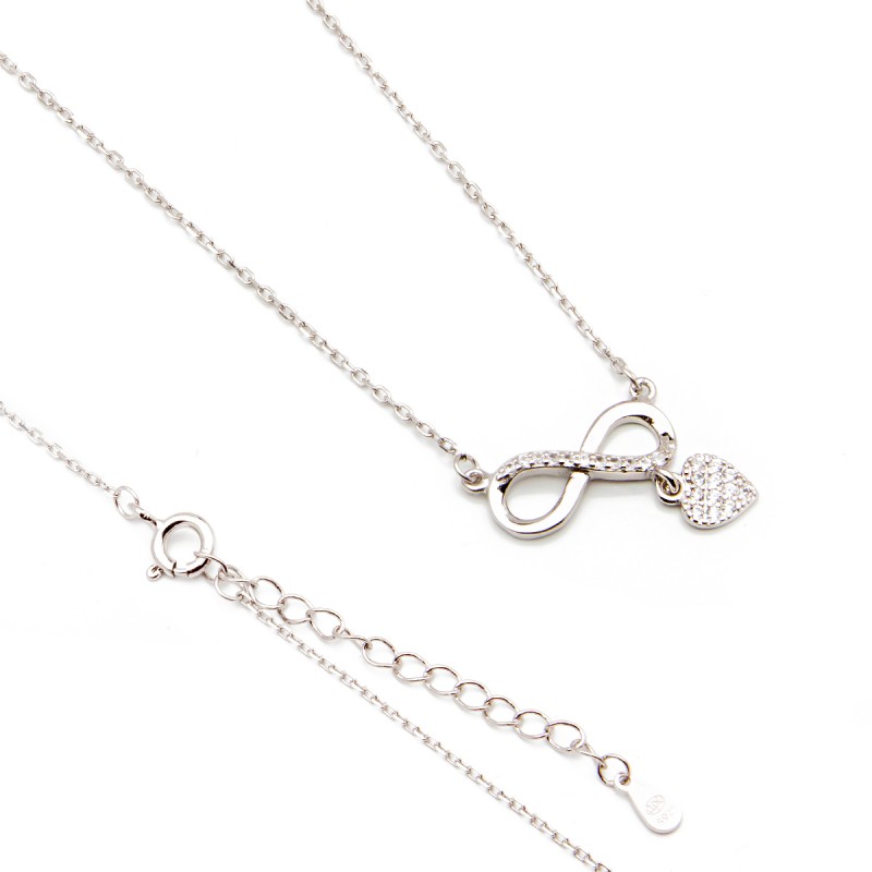 Srebrny naszyjnik nieskończona miłość