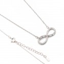 Srebrny naszyjnik nieskończoność z cyrkoniami