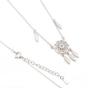 Srebrny naszyjnik łapacz snów