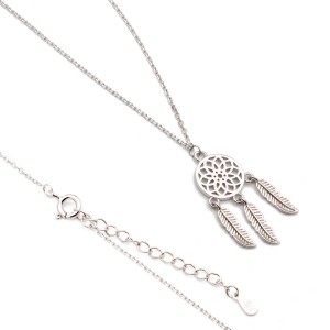 Srebrny naszyjnik łapacz snów