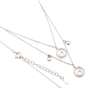 Srebrny naszyjnik w koło miłości