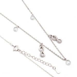 Srebrny naszyjnik zawieszki nieskończoność