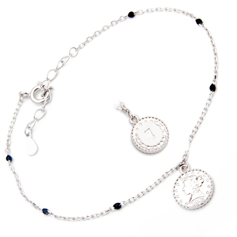 Srebrna bransoletka moneta