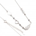 Srebrny naszyjnik skrzydlata cyrkonia