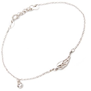 Srebrna bransoletka skrzydlata cyrkonia