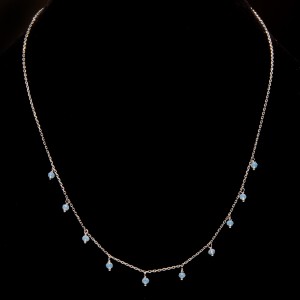 Srebrny naszyjnik białe cyrkonie