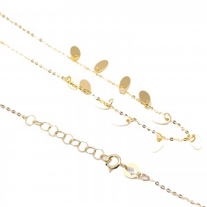 Złoty naszyjnik 585 Owalny Blask