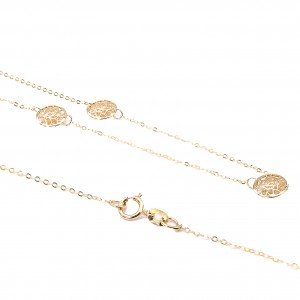 Złoty naszyjnik 585 Róża Miłości