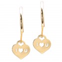 Złote kolczyki 585 Sercowa Zawieszka