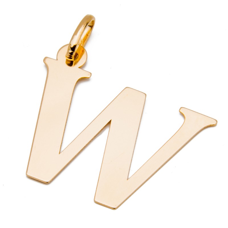 Złota zawieszka 585 literka W
