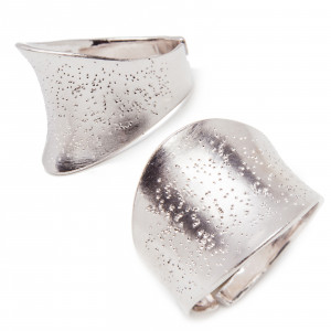 Srebrny pierścionek 925  pustynny piasek