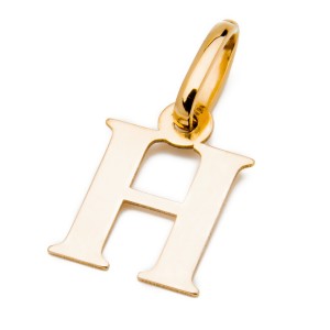 Złota zawieszka litera H