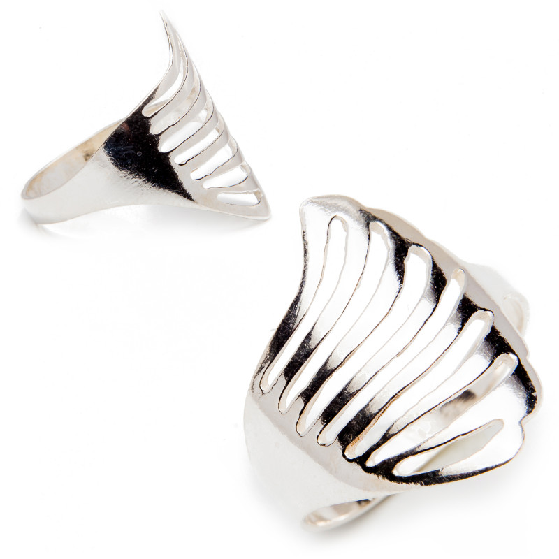 Srebrny pierścionek 925 Fala