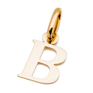 Złota zawieszka litera B
