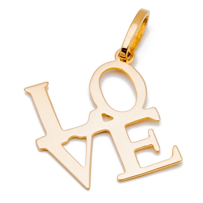 Złota zawieszka wisiorek 585 Love