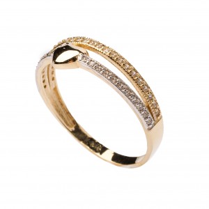 Złoty pierścionek 585 Love story