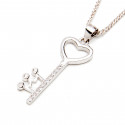 Srebrna zawieszka serce z cyrkoniami