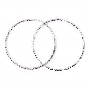 Srebrne kolczyki błyszczące koła 40 mm