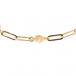 Srebrna pozłacana bransoletka drzewko szczęścia