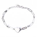 Srebrna bransoletka sercowa nieskończoność